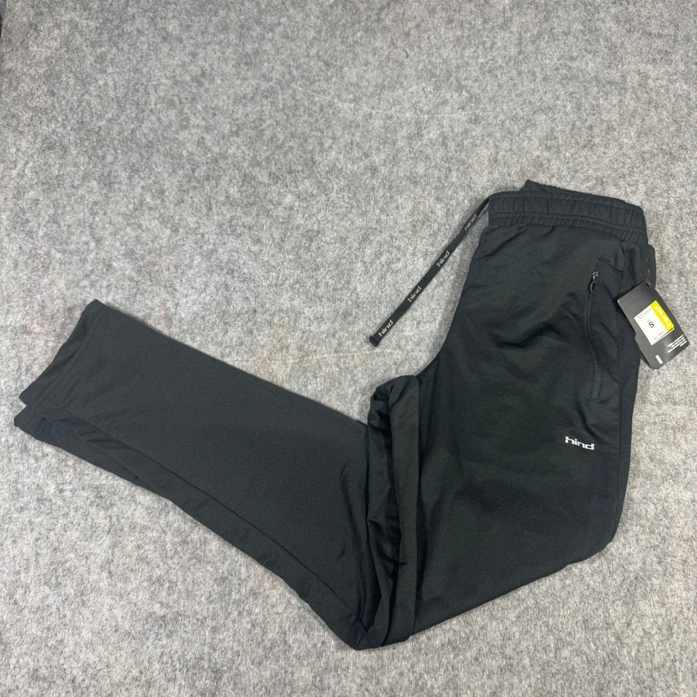 Hind Hydra Mens Black Performance Running Pants Zipper Pockets Reflective S